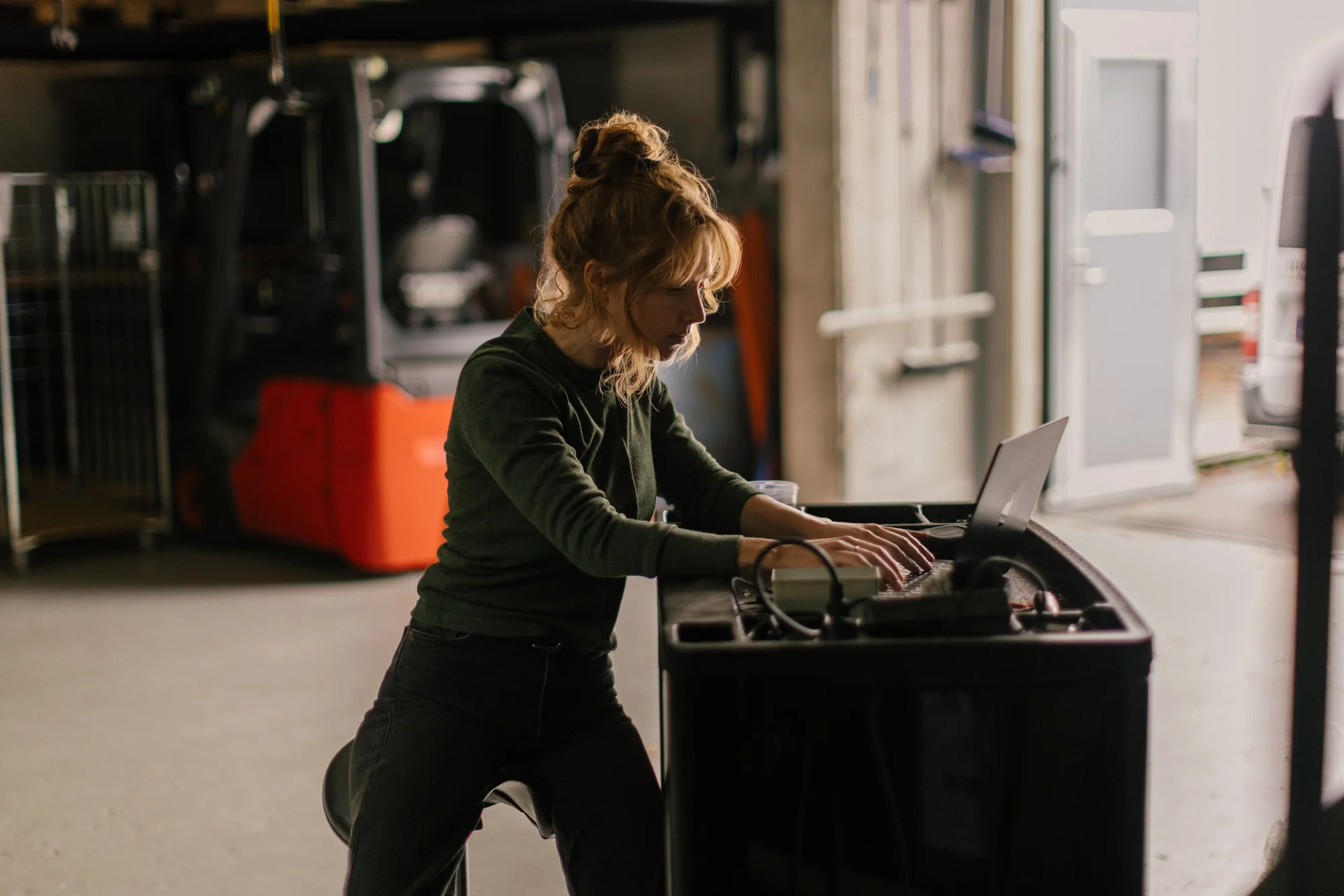 Woman working in a workshop