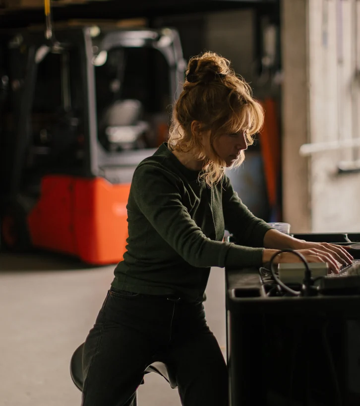 Woman working in a workshop